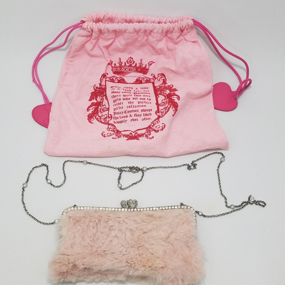 Vintage Juicy Couture Light Pink Rabbit Clutch - Includes Original Dust Bag!
